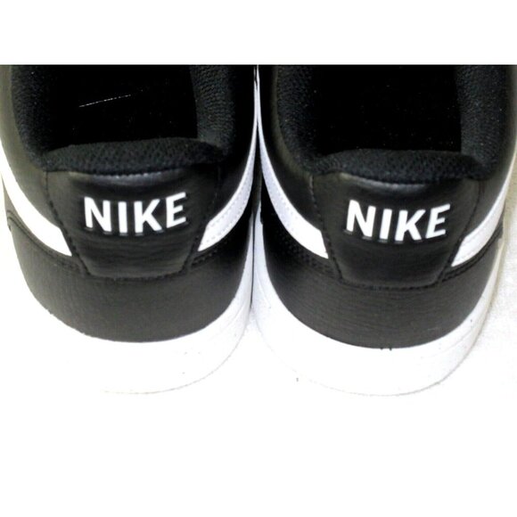 Nike Men's Court Vision Lo Next Nature Leather Shoes Black White Sizes NIB - Picture 5 of 5